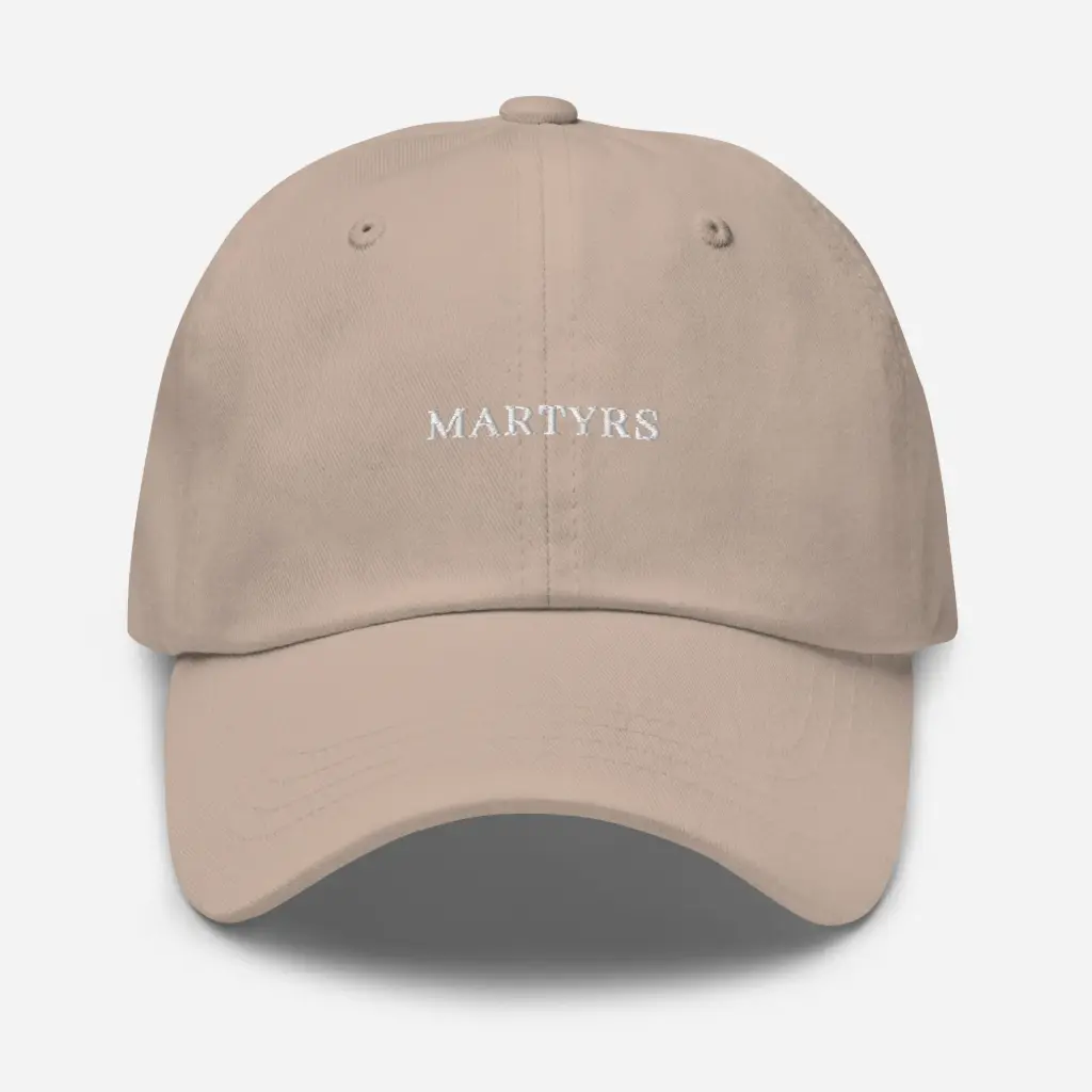 Martyrs - STONE classic cap - WHITE TYPO