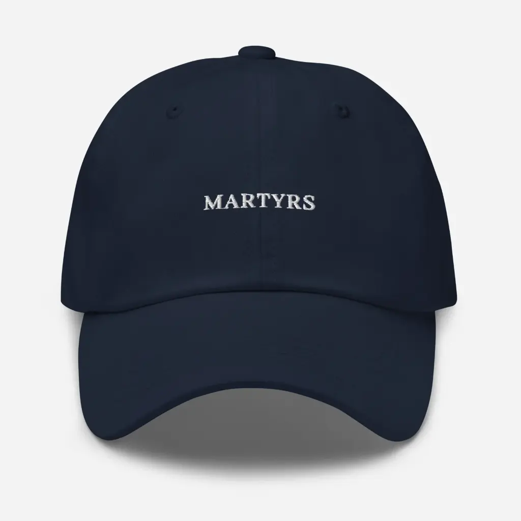Martyrs - NAVY classic cap - WHITE TYPO